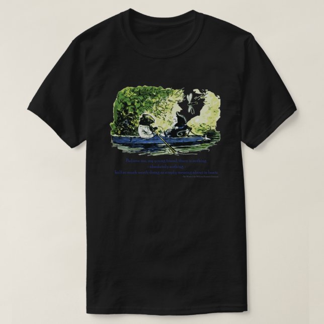 Camiseta Mensagem Sobre em Barcos (Frente do Design)