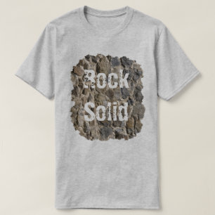 Camiseta Mensagem Sólida de Stone Wall Rock