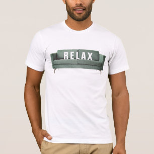 CAMISETA MENSAGENS GRÁFICOS DE CACHORA DE CITAÇÃO RELAXA