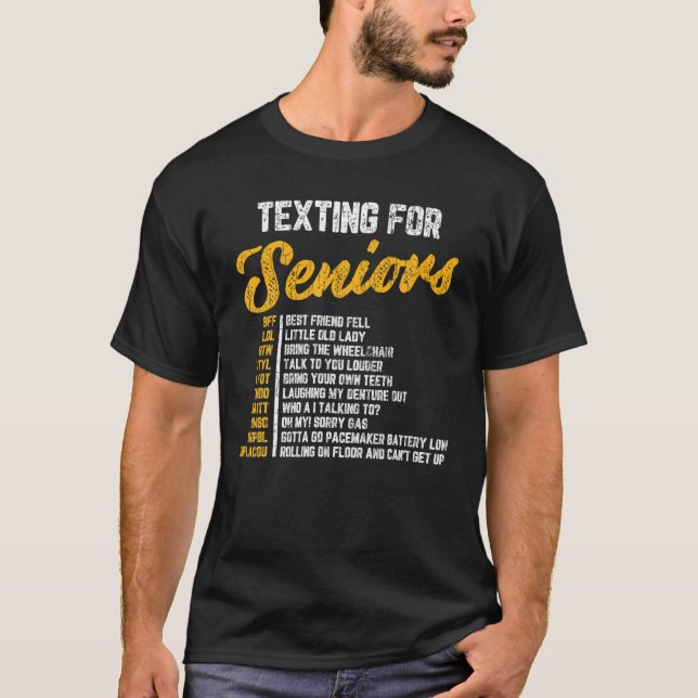 Camiseta Mensagens Para Mais velho Engraçado Eldera 70 Birt (Frente)