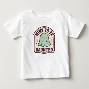 Camiseta Menta para Ser Assombrada Bebê Fantasma Fofo de Me