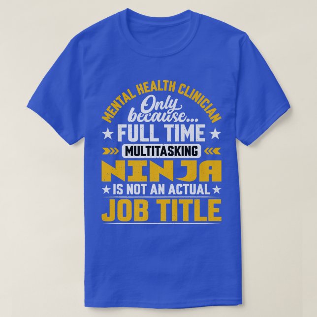 Camiseta Mental Health Clinician Psychologist Job Title4175 (Frente do Design)