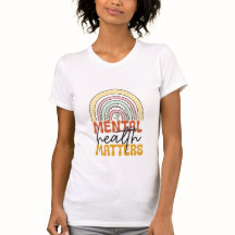 Mental Health Matters Rainbow Retro Typography