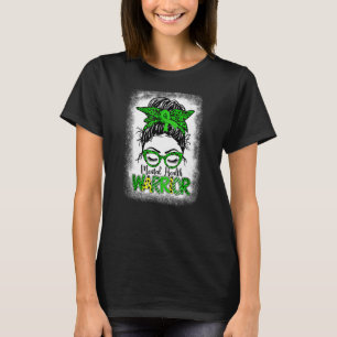 Camiseta Mental Health Warrior Messer Bun Women Mental Heal