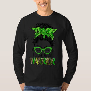 Camiseta Mental Health Warrior Messer Bun Women Mental Heal