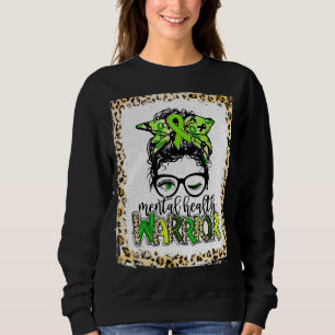 Camiseta Mental Health Warrior Messy Bun Mental Health Matt