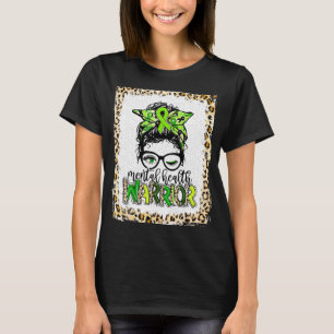 Camiseta Mental Health Warrior Messy Bun Mental Health Matt