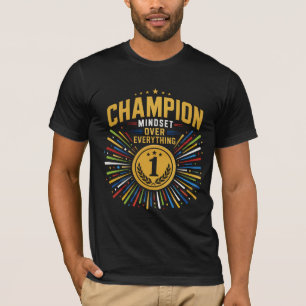 Camiseta Mentalidade de Campeão Acima de Tudo Tipogr Medalh