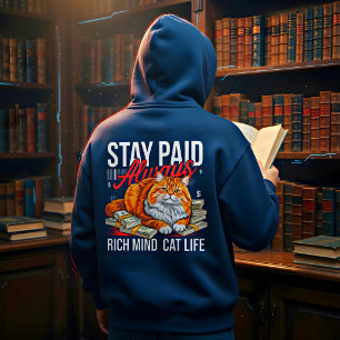 Camiseta Mentalidade de Riqueza Amante de Gato Hustle Diver