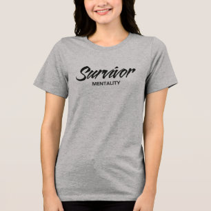 Camiseta Mentalidade de Sobrevivente Presente de Pacote d