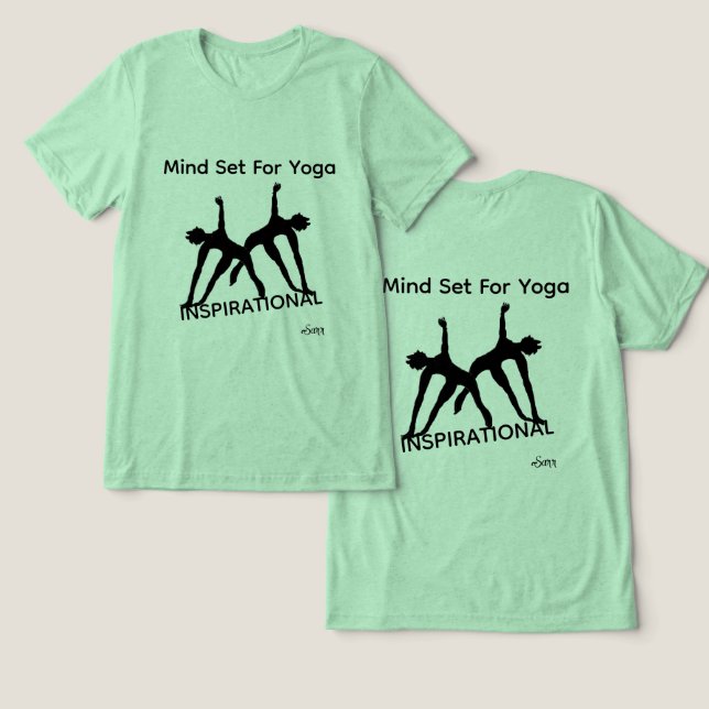 Camiseta : Mentalidade de Yoga (Design Frente e Verso)
