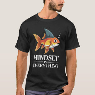 Camiseta Mentalidade Divertida Tudo Peixe Dourado Barbatana