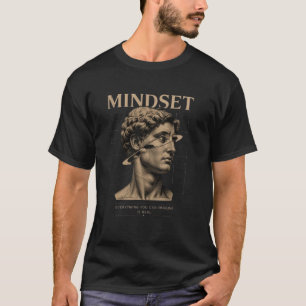 Camiseta Mentalidade Estátua Vintage Estética Motivaciona