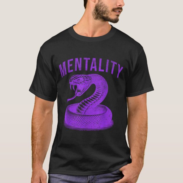 Camiseta Mentality Mindset Snake Motivation Of Chamons Bask (Frente)