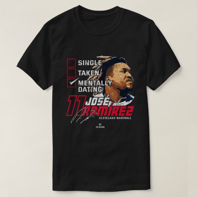 Camiseta Mentally Namorando Jose Ramirez Cleveland MLBPA (Frente do Design)