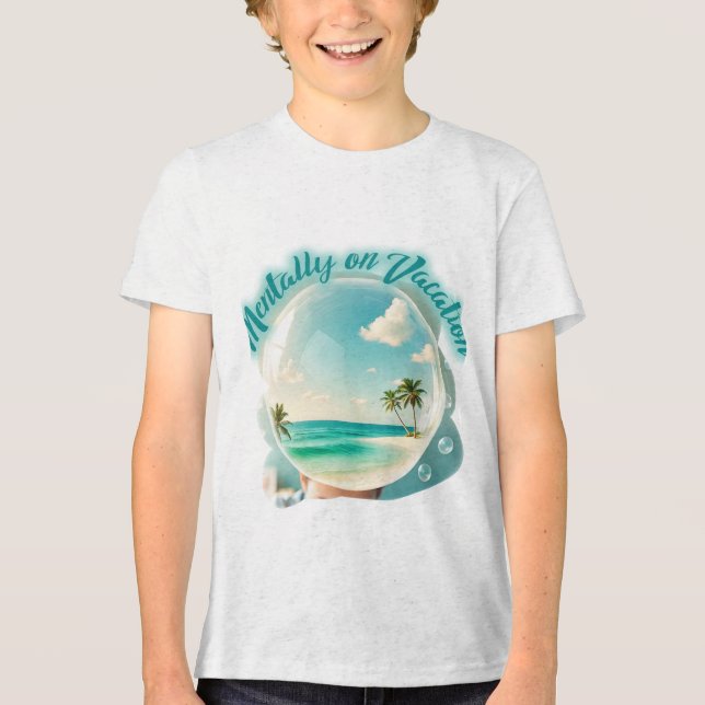Camiseta mentally on vacation design (Frente)