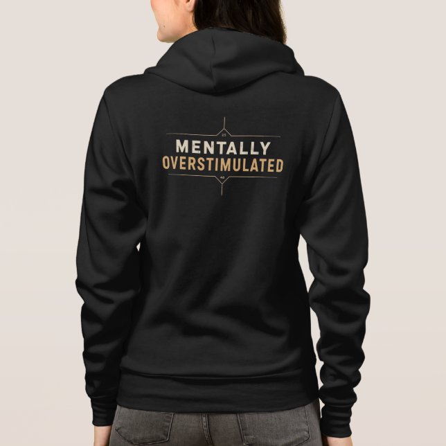 Camiseta Mentally Overstimulated Vintage Typography (Verso)