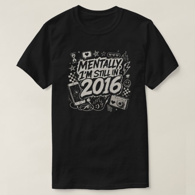 Camiseta Mentalmente, ainda estou na nostalgia da internet  (Frente do Design)