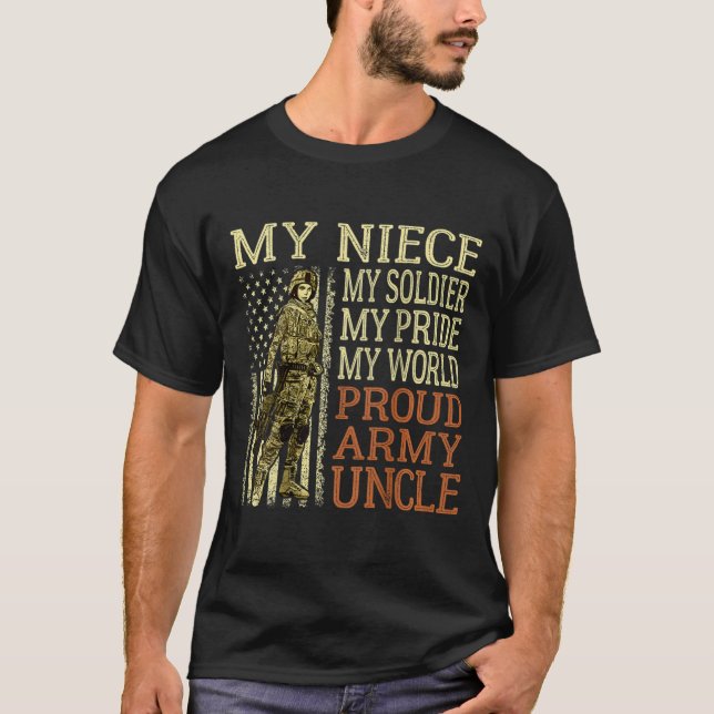 Camiseta Mente a minha sobrinha O meu herói soldado (Frente)