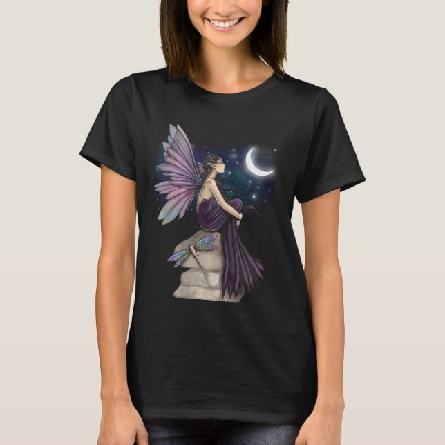Camiseta Mente Adrift Fada com Dragonfly e Lua (Frente)