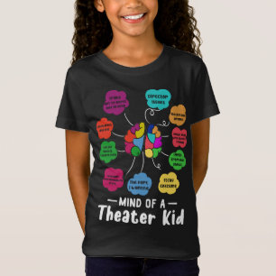 Camiseta Mente de um Teatro Criança Engraçada Ator de Teatr