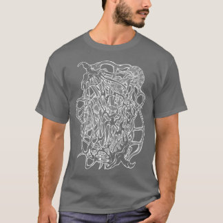 Camiseta Mente derreter triquete Abstrato preto e branco