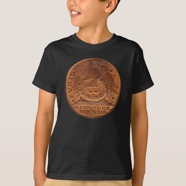 Camiseta Mente do centavo de Fugio sua moeda de um centavo (Frente)