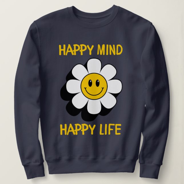 Camiseta Mente feliz vida feliz (Frente do Design)