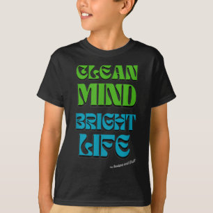 Camiseta Mente Limpa, Vida Brilhante - Inspi de Cotação Mot