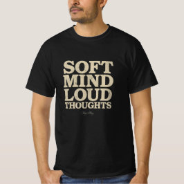 Camiseta Mente Macia Pensamentos Altos Minimalista Vintage