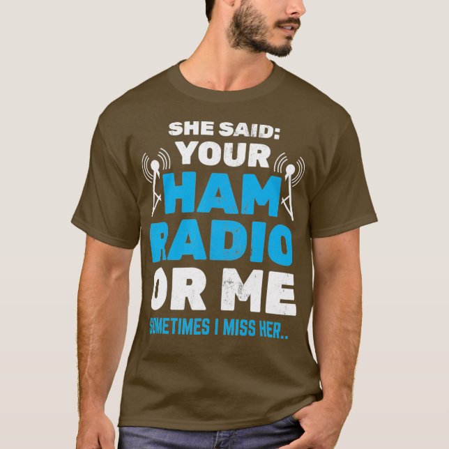 Camiseta Mente O Seu Rádio Ham Ou O Operador De Código Me M (Frente)