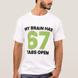 Camiseta Mente Ocupada Sarcástica Dizendo Caos de Multitare