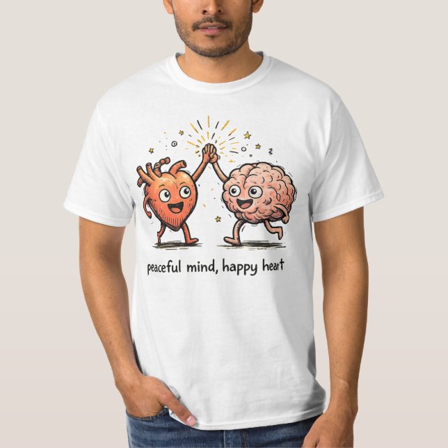 Camiseta Mente Pacífica Coração Feliz (Frente)