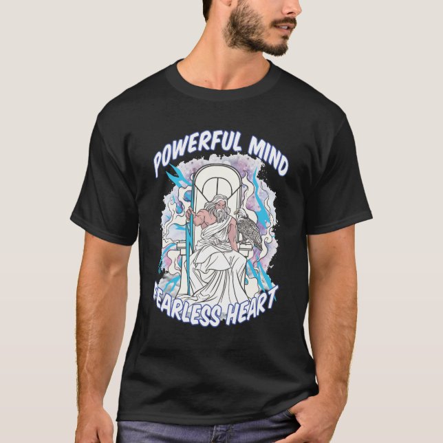Camiseta Mente poderosa Cardíaca Sem Coração Preta (Frente)
