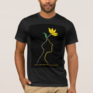 Camiseta Mente Sangrenta - Design Floral Minimalista