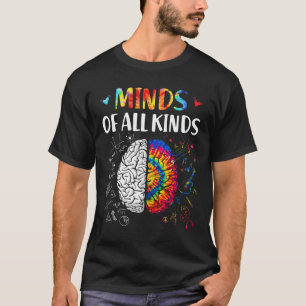 Camiseta Mentes De Todos Os Tipos De Sensibilização Para A