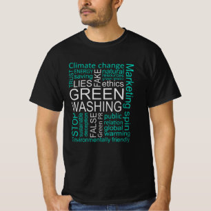 Camiseta Mentira Falso de lavagem em Greenpeace