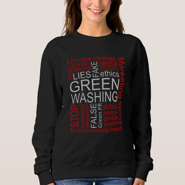Camiseta Mentira Falso de lavagem em Greenpeace (Frente)