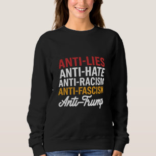 Camiseta Mentiras Anti-Trump Ódio e Fascismo resistem anti-