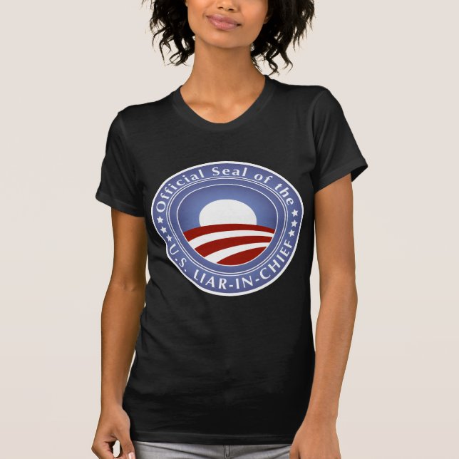 Camiseta Mentiroso-em-Chefe de Obama (Frente)