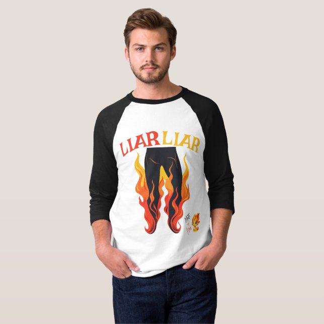 Camiseta Mentiroso, Mentiroso, Pant está em chamas (Frente Completa)