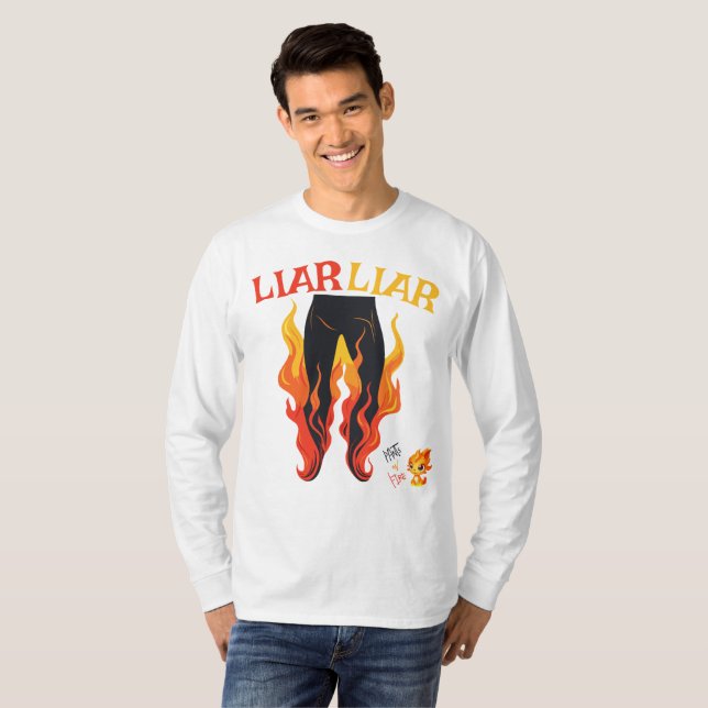 Camiseta Mentiroso, Mentiroso, Pant está em chamas (Frente Completa)