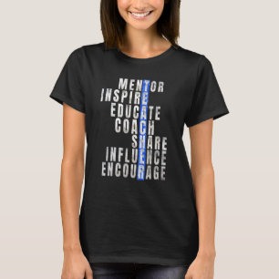 Camiseta Mentor Inspire Educar Treinador em Compartilhament