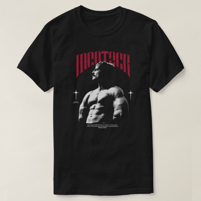 Camiseta Mentzer Heavy Duty – Vintage Bodybuilding Art (Frente do Design)