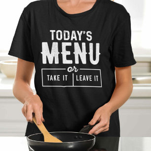 Camiseta Menu de Hoje Aceite ou Deixe