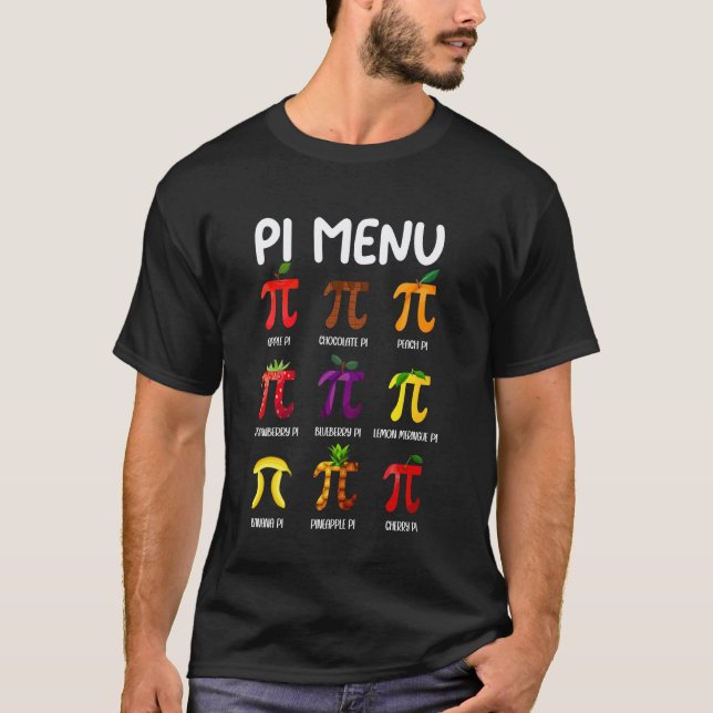 Camiseta Menu Pi Dia do Pi Professores de Matemática 3.14 S (Frente)