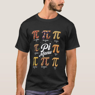 Camiseta Menu Pi Piada Professor de Matemática Pi Dia 3.14