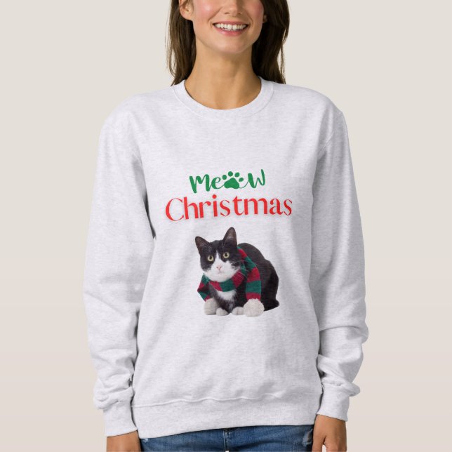 CAMISETA MEOT CHRISTMAS CAT (Frente)