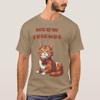 Camiseta Meow Amigos Engraçado