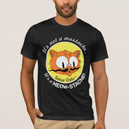 Camiseta MEOW-BIGODE Gato Bigode Desenho Engraçado